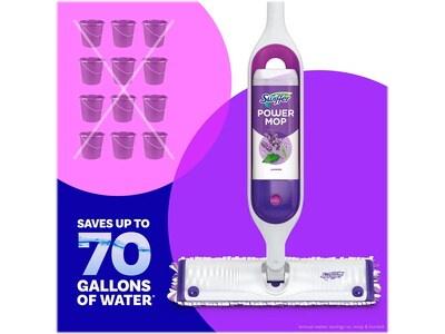 Swiffer PowerMop Floor Cleaner, Lavender Scent, 25.3 Fl. Oz., 2/Pack (08423)