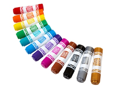 Crayola Washable Kid's Paint Stick, Assorted Colors, 12/Pack (546211)