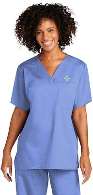 WINK UNISEX WORKFLEX CHEST POCKET V-NECK TOP