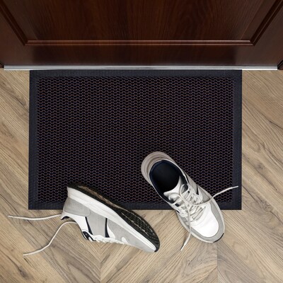 Floortex Doortex Meshmat Indoor Entrance Mat, 24 x 16, Metallic Blue & Orange (NREMFLYV0017)
