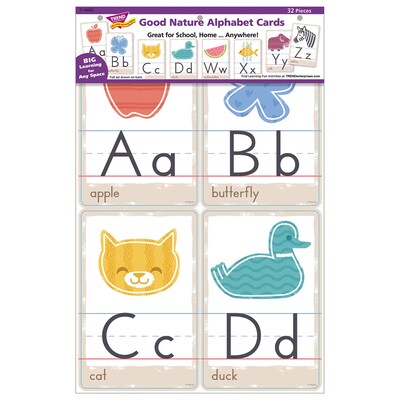 Trend Enterprise Good Nature Alphabet Cards Learning Set, 32/Set (T-19023)