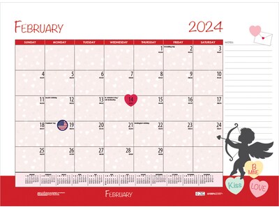2024 House of Doolittle Seasonal 18.5 x 13 Monthly Desk Pad Calendar (1396-24)