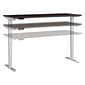 Bush Business Furniture Move 40 Series 72"W Electric Height Adjustable Standing Desk, Mocha Cherry/Cool Gray (M4S7230MRSK)
