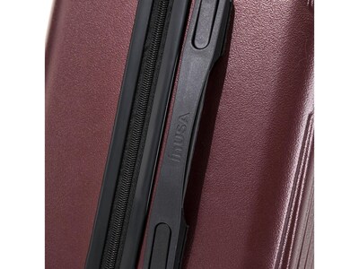 InUSA Drip 28" Hardside Suitcase, 4-Wheeled Spinner, TSA Checkpoint Friendly, Wine (IUDRI00L-WIN)