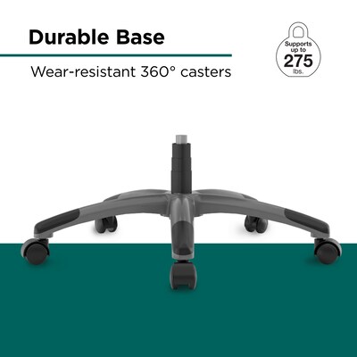 Workplace2.0™ Ramsey Ergonomic Bonded Leather Swivel Manager Chair, Black (ST62216)