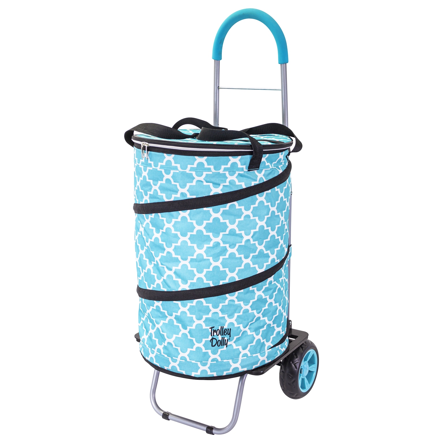 Dbest Bigger Cooler Trolley Dolly Insulated Folding Shopping Cart with Removable Bag, Moroccan Tile (01-920)