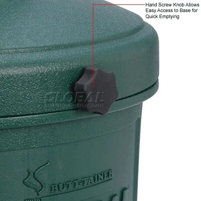 Global Industrial Outdoor Ashtray, 5 Gallon, Green (245133GN)