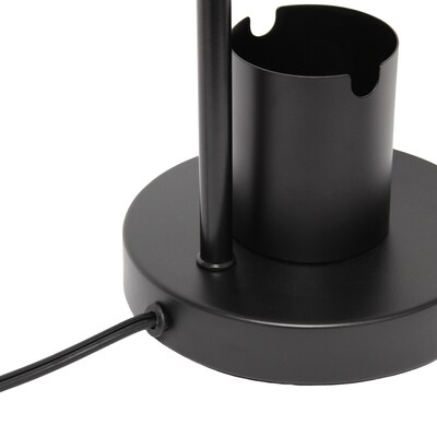 Simple Designs Sleek Essentials LED Desk Lamp, 15.75", Black Metal (LT2128-BLK)