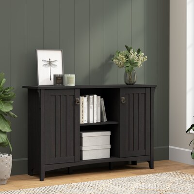 Bush Home Salinas Accent Storage Cabinet with Doors, Vintage Black (SAS147VB-03)