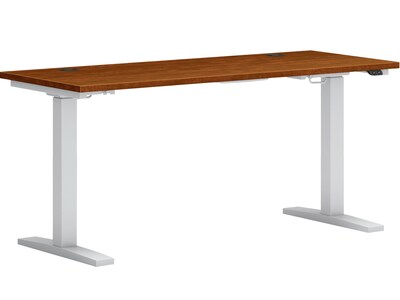 HON Mod 26-44H Adjustable Standing Desk, Russet Cherry/Silver (HLPLRW6030CONHATRC1)