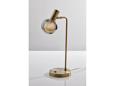 Adesso Starling LED Desk Lamp, 17.5", Antique Brass (3933-21)