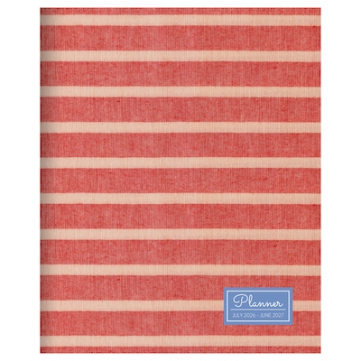 2026-2027 TF Publishing Red Stripe 6.5” x 8” Academic Monthly Planner, Paperboard Cover (AY27-4204)