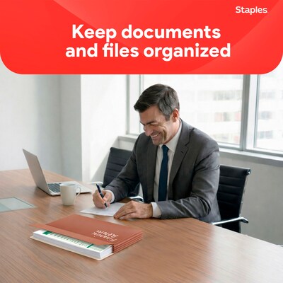 Staples Reinforced Expanding File Pockets, Legal Size, 3.5-Inch Expansion, Heavy-Duty Brown Accordion Folders – 25/Pack