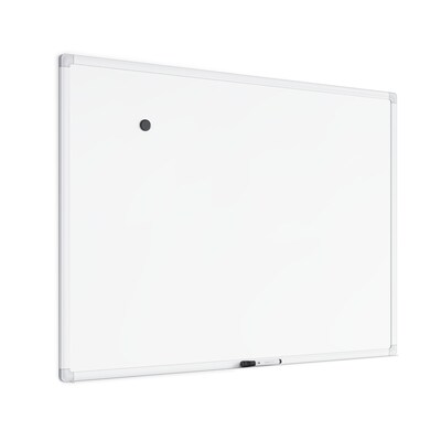 U Brands Magnetic Porcelain Dry-Erase Whiteboard, Aluminum Frame, 4' x 3' (4900U00-01)
