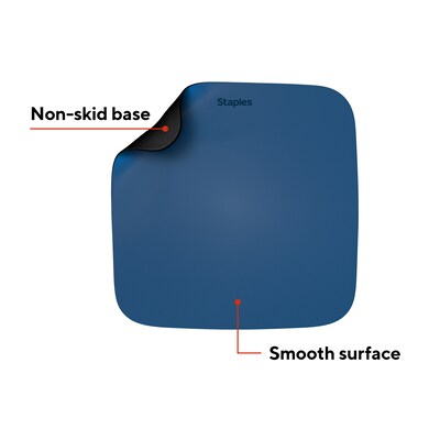 Staples TECH Non-Skid Mouse Pad, Blue (ST63289)