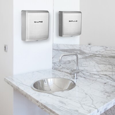 Alpine Industries Willow Commercial High Speed 110V Automatic Electric Hand Dryer, Stainless Steel (405-10-SSB)