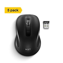 NXT Technologies™ Wireless Optical USB Mouse, Black, 5/Box (NX60887)