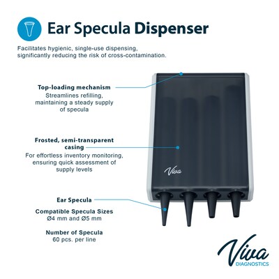 Viva Comfort Integrated Diagnostic Wall System with Ophthalmoscope, Otoscope, Thermometer, Sphygmomanometer, Specula Dispenser