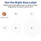 Avery Print-to-the-Edge Laser/Inkjet Labels, 2" Diameter, Glossy Clear, 12 Labels/Sheet, 10 Sheets/Pack, 120 Labels/Pack (22825)