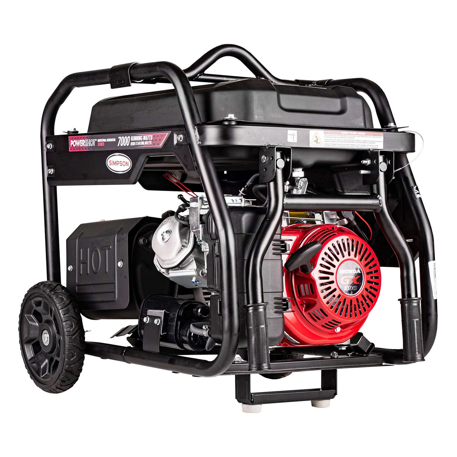 Simpson Strong Tie Industrial Portable Generator, Honda GX390 Engine, Electric Start, 7000 Watts, Black (70055)