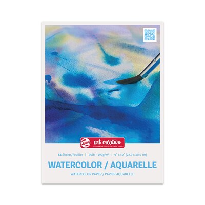Talens Art Creation 9" x 12" Watercolor Sketch Pad, 15 Sheets/Pad, 3/Bundle (TLN9317801M-3)