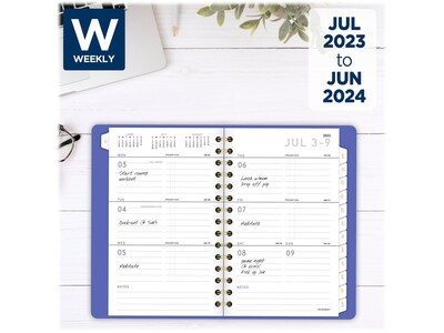2023-2024 AT-A-GLANCE Contemporary 5 x 8 Academic Weekly & Monthly Planner, Purple (70-101X-18-24)