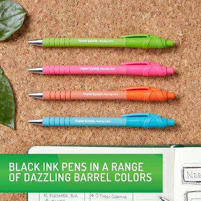 Paper Mate FlexGrip Ultra Ballpoint Pens, Medium Point, Black Ink, 12 Count, (2204001)