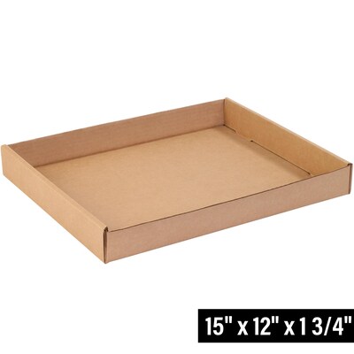 15 x 12 x 1.75 Kraft Tray, 32 ECT, Kraft, 50/Bundle (15122CT