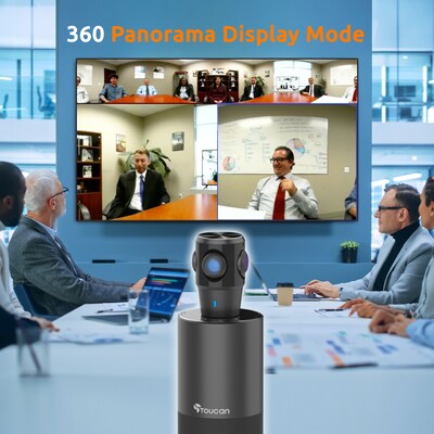 Toucan Video Conference System 360:  360 Degree Panoramic Camera, Conference Speaker, Black (TCSS360KU)