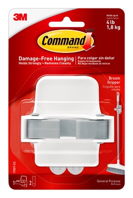Command Large Broom Gripper, 4 lb., White/Gray (17007-ES)