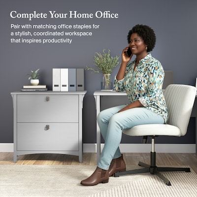 Bush Furniture Salinas Lateral File Cabinet, Cape Cod Gray (SAF132CG-03)