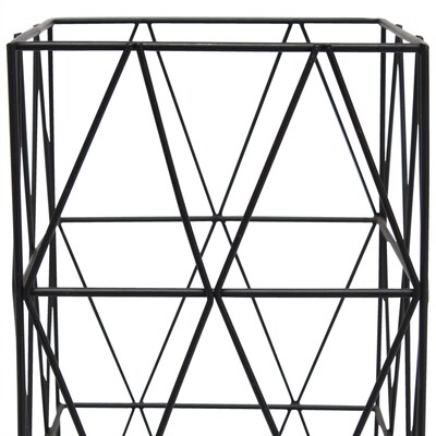 Creekwood Home Geometric Metal Cage 10" LED Table Lamp, Black (CWT-1003-BK)