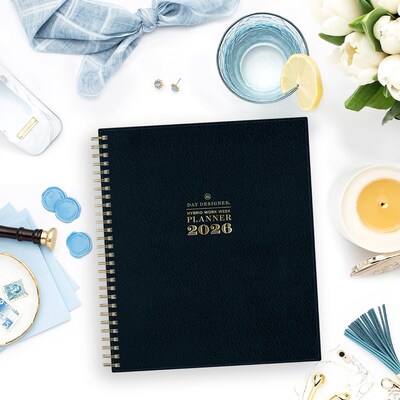 2026 Blue Sky 10" x 8"  Monthly Personal Organizer, Plastic Cover, Navy (155323)