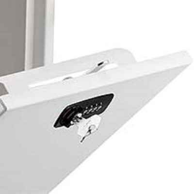 AdirOffice Steel Large Wall Mounted Interoffice Mailbox Drop Box, Combination Lock, White (631-04-WHI-KC)