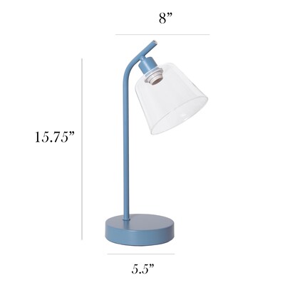 Simple Designs Sleek Essentials LED Desk Lamp, 15.75", Blue (LD1080-BLU)