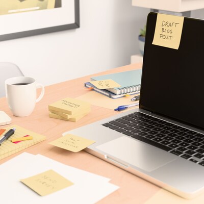 Staples Sticky Notes, 3" x 3", Sunshine Collection, 100 Sheets/Pad, 24 Pads/Pack (ST62868)