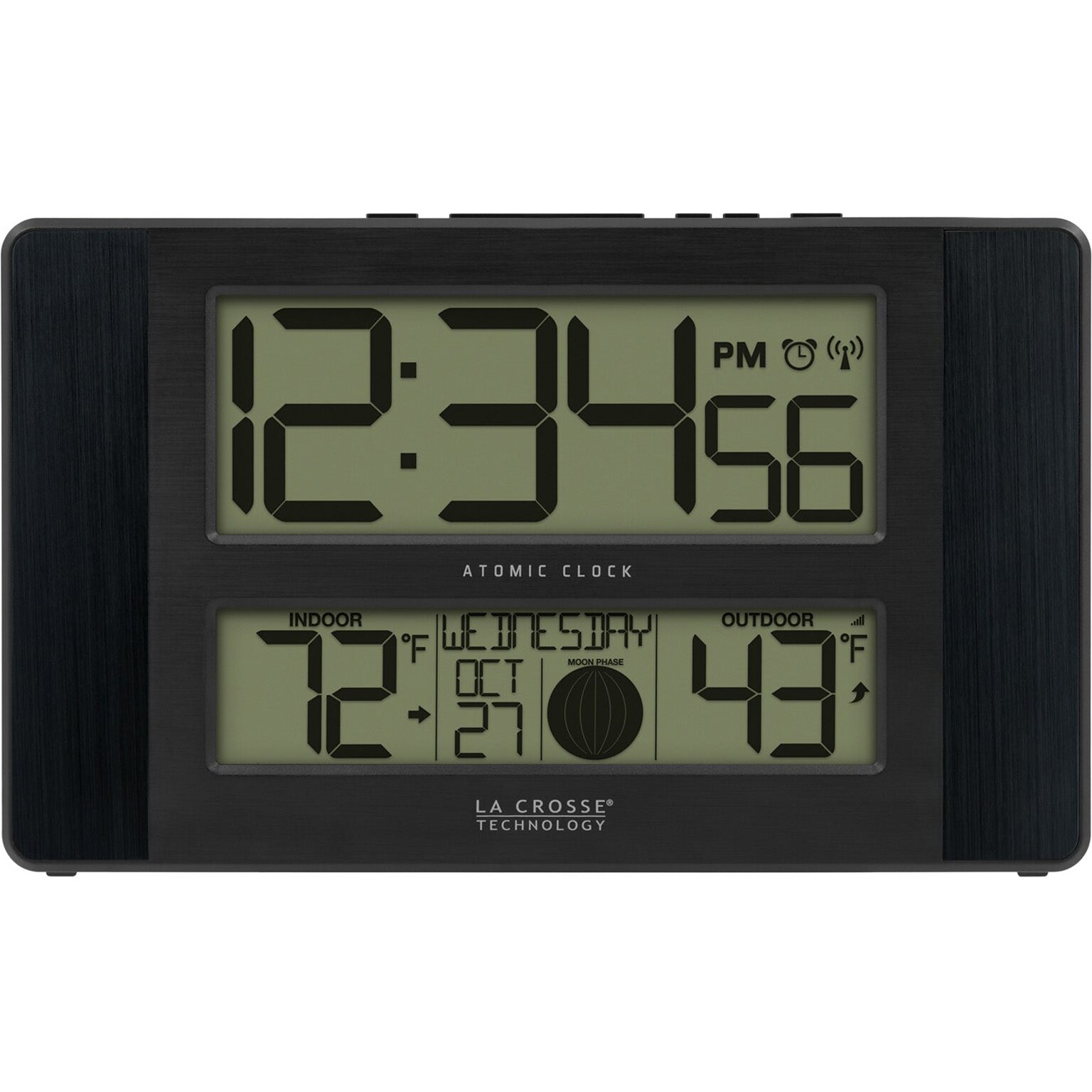 La Crosse Technology Atomic Digital Wall/Table Clock, 11.1 x 6.5 (513-1417BS)