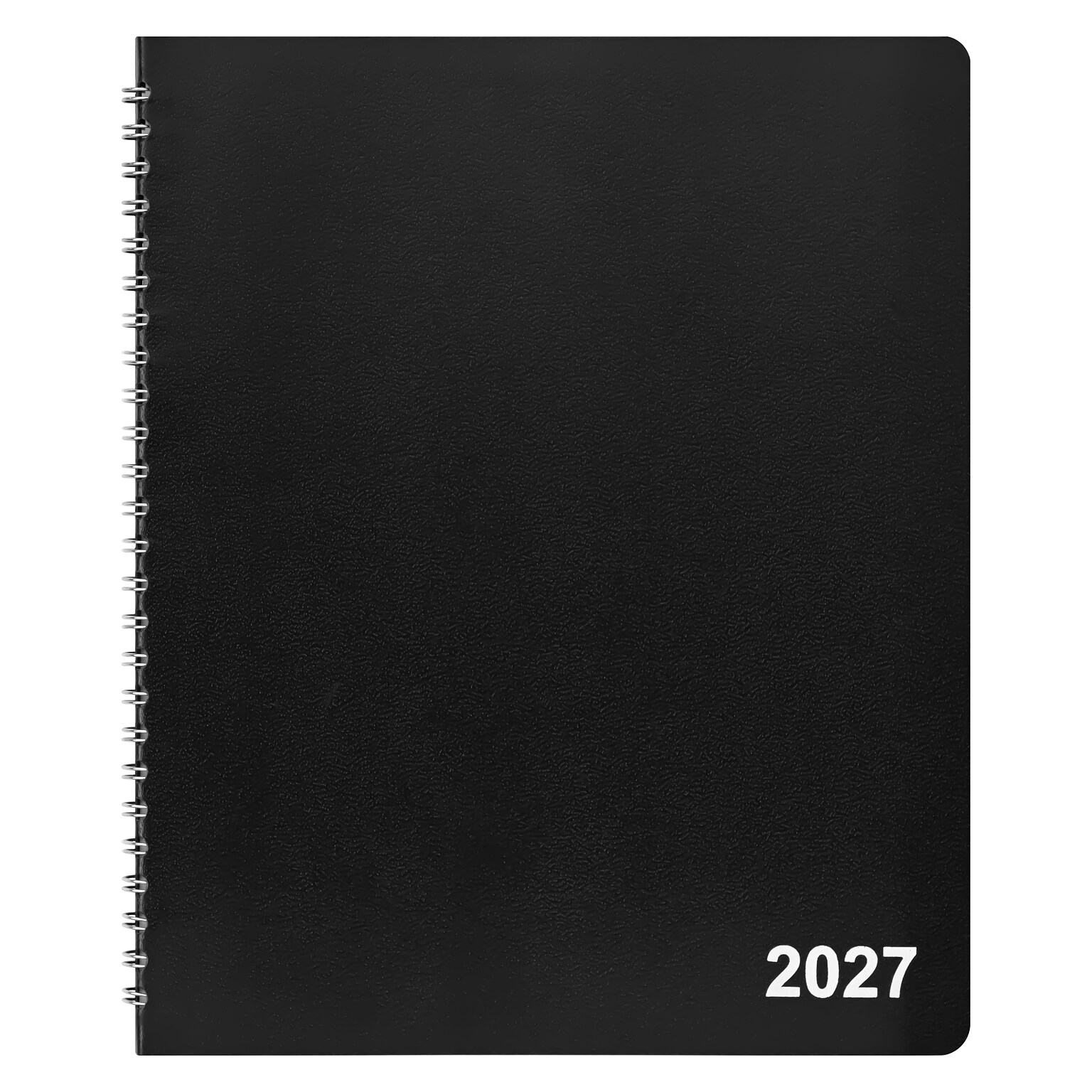 2027 Staples 7 x 9 Monthly Planner, Faux Leather Cover, Black (ST52183-27)