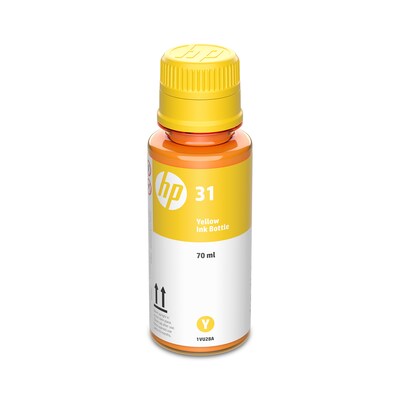 HP 31 Yellow Standard Yield Ink Cartridge Refill, Prints Up to 8,000 Pages (1VU28AN)