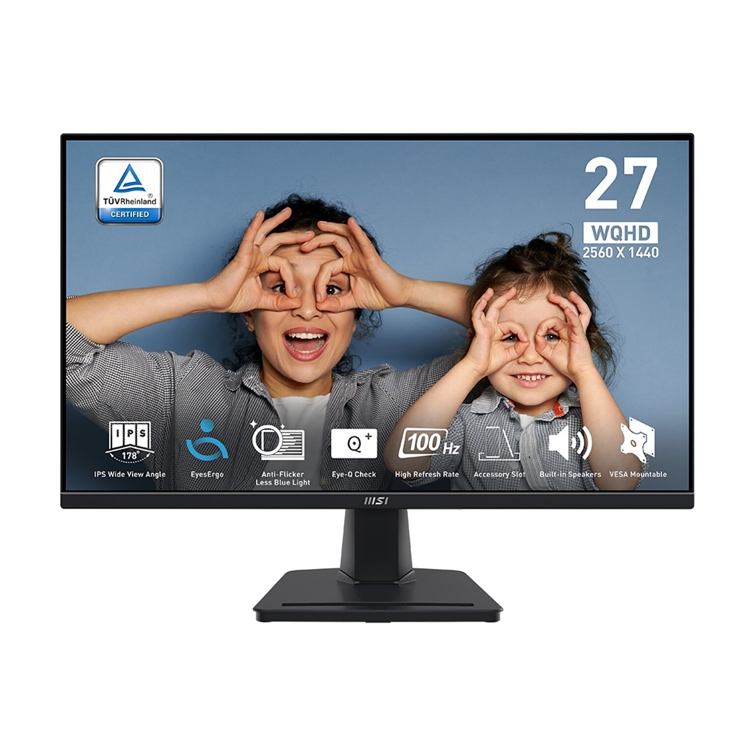 MSI 27 QHD 100Hz Flat Business & Productivity Monitor, Matte Black (PROMP275Q)