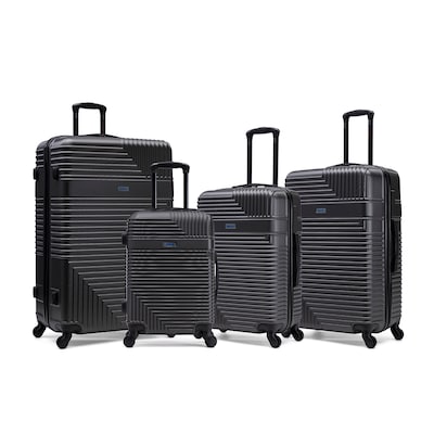InUSA Resilience 4-Piece Hardside Spinner Luggage Set, TSA Checkpoint Friendly, Coal (IURESSMLXL-COA)