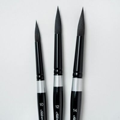 Silver Brush Black Velvet Large Round Brushes, 3/Pack (SLVBV3056)
