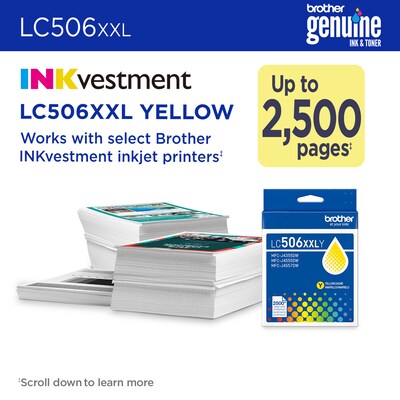 Brother LC506XXL Yellow Super High Yield Ink Cartridge (LC506XXLYS)