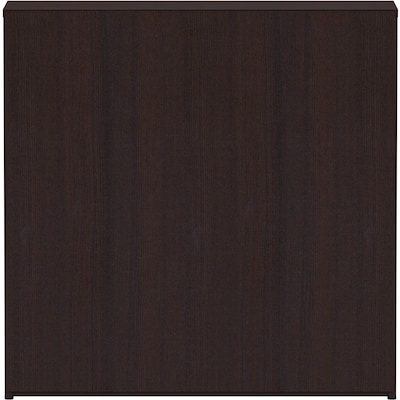Lorell Essentials 36" 3-Shelf Bookcase with Adjustable-Shelves, Espresso Laminate (LLR18276)