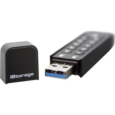 iStorage datAshur Personal2 32GB USB 3.2 Gen 1 Type-A Encrypted Flash Drive, Black (IS-FL-DAP3-B-32)