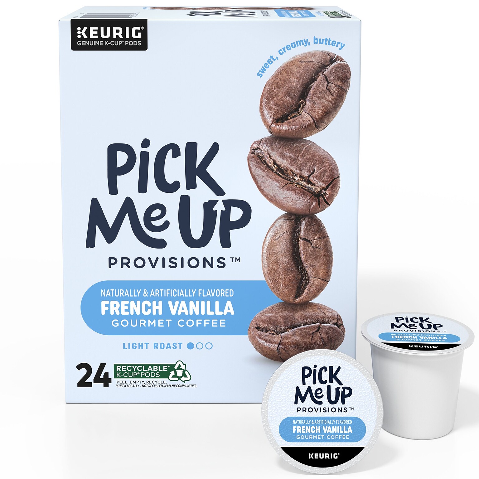 Pick Me Up Provisions™ French Vanilla Coffee Keurig® K-Cup® Pods, Light Roast, 24/Box (PM62434)