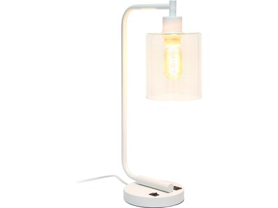 Lalia Home Studio Loft Incandescent Desk Lamp, 18.8", Matte White (LHD-2002-WH)