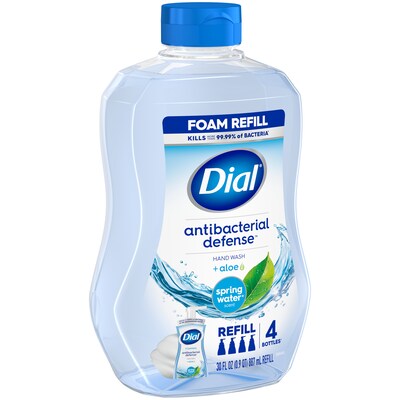 Dial Antibacterial Defense Foaming Hand Soap Refill, Spring Water Scent, 30 Fl. Oz. (17000350875)