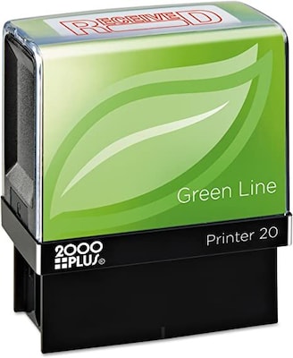 2000 Plus Green Line Printer 20 Pre-Inked Stamp, RECEIVED, Red Ink (098372)