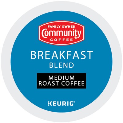 Community Coffee Breakfast Blend Coffee Keurig® K-Cup® Pods, Medium Roast, 24/Box (5000374324)